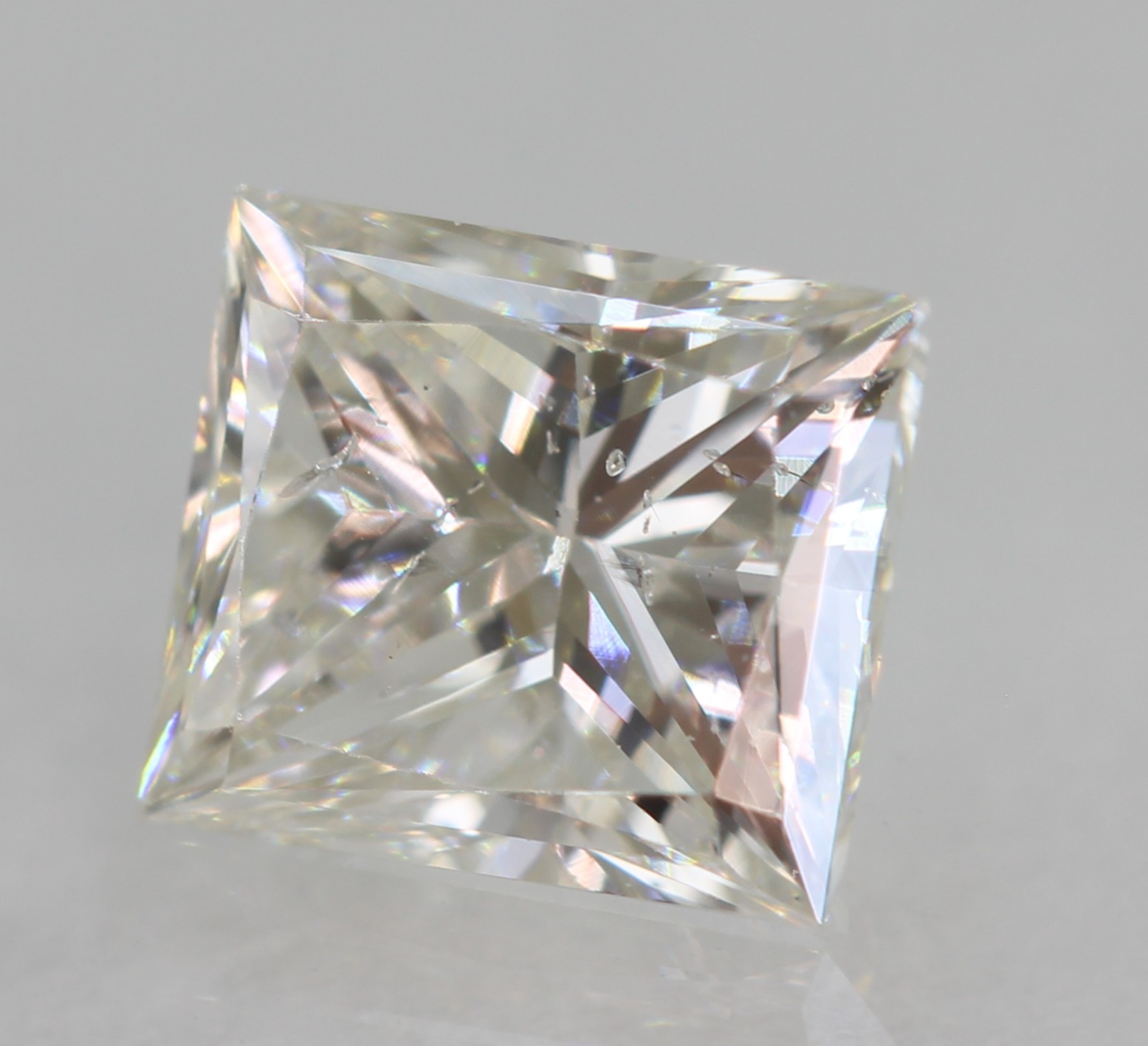 Certified 0.57 Carat F VS2 Princess Natural EARTH MINED Loose Diamond 4.94×4.32m