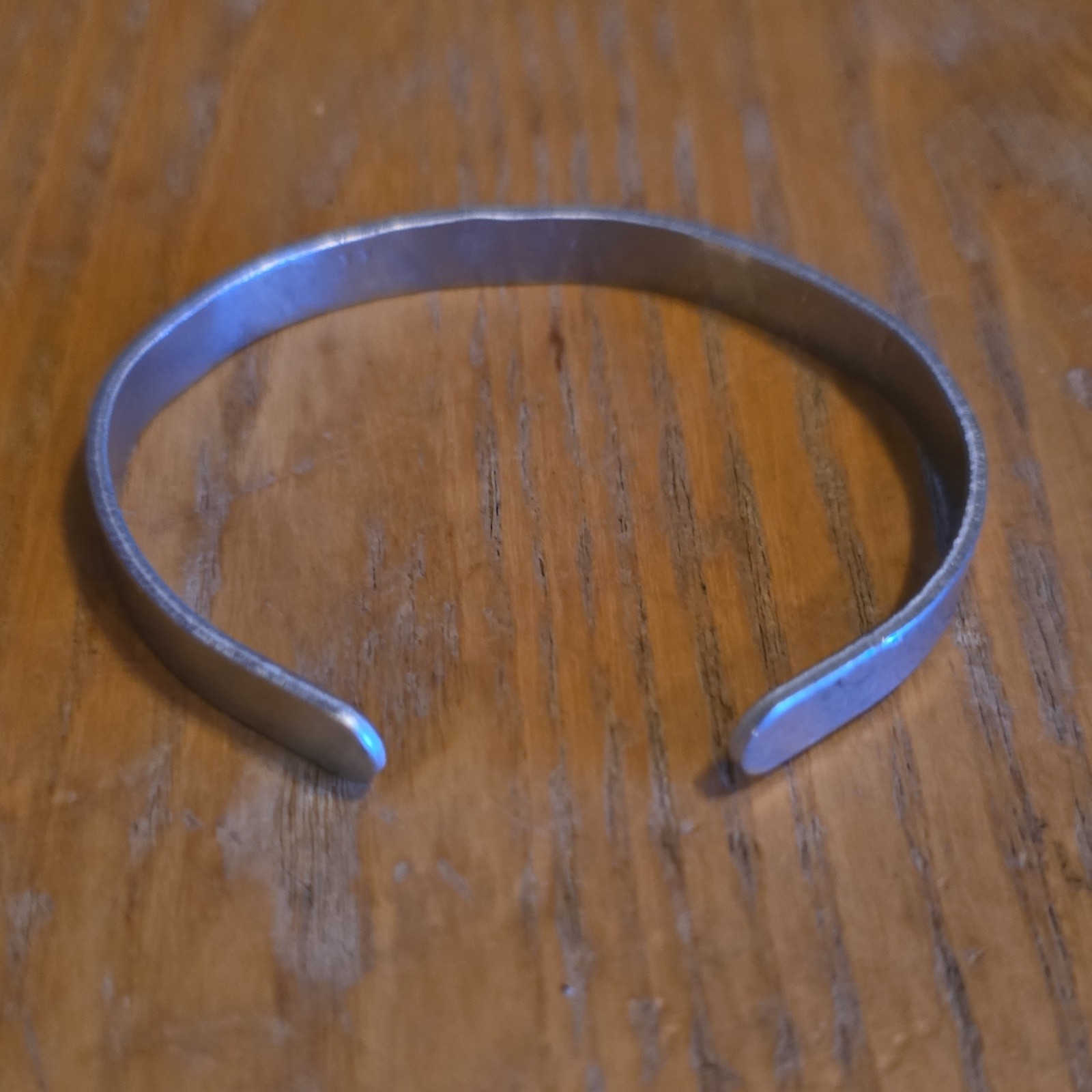 Silver Tone Engraved Metal Cuff Bracelet Adjustable Sizable No Stone CHOOSE JOY