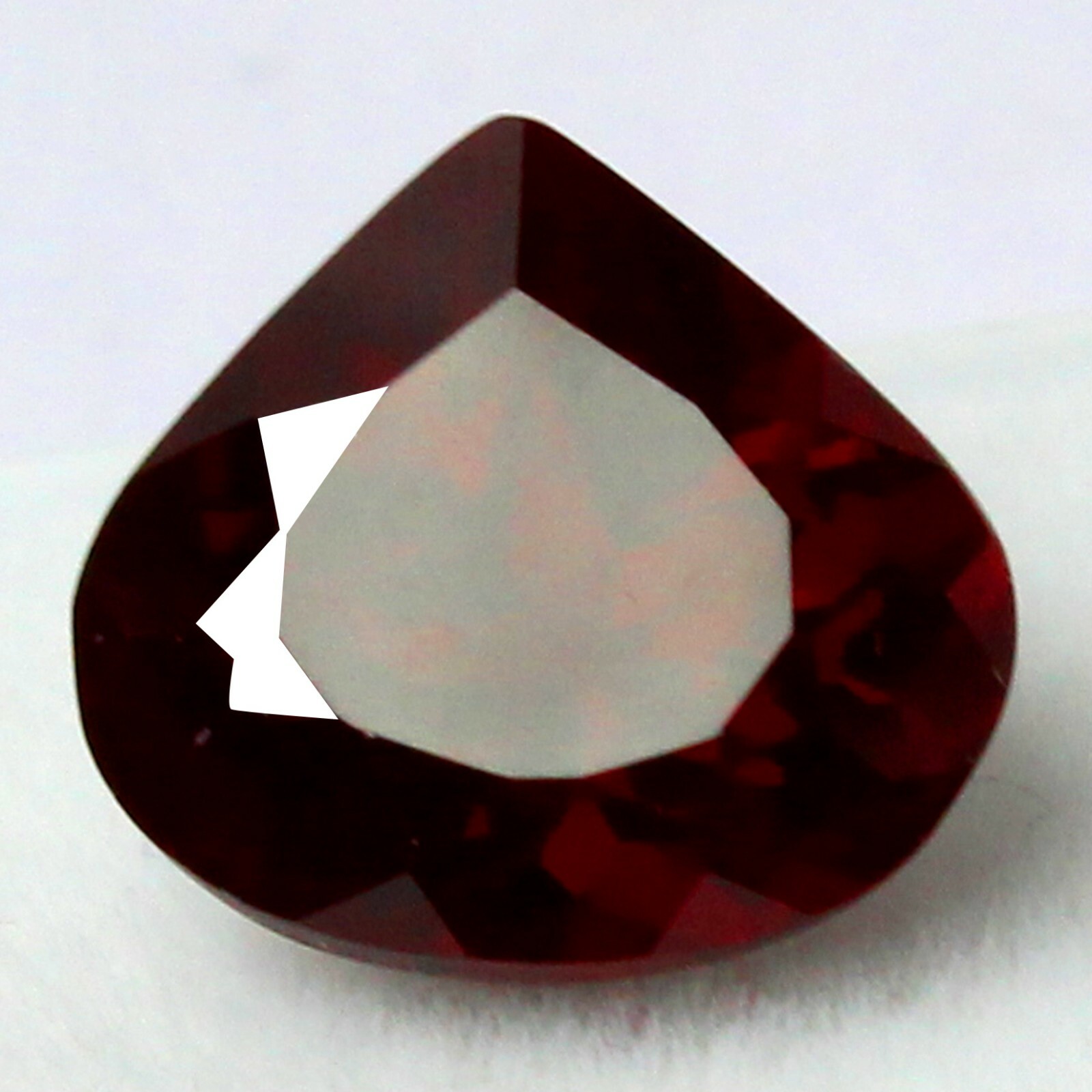 6.50 Ct Natural Certified Mogok Deep Red Ruby 11×10 mm Pear Unheated Loose Gems