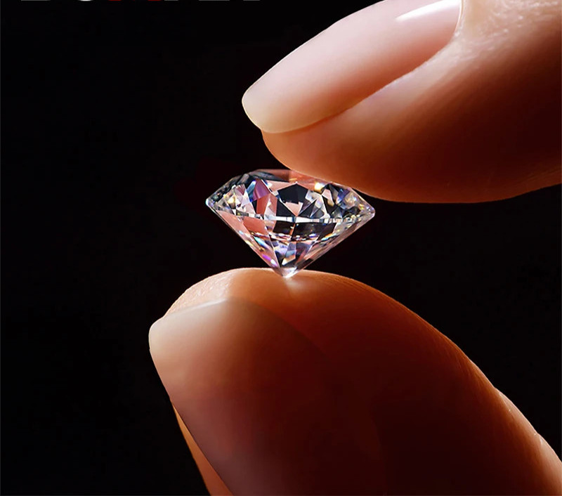 2CT Round Moissanite White Loose Stone Cut D Color VVS1 GRA Certified 8mm