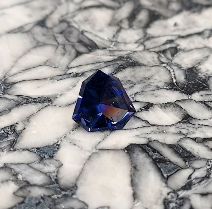 Faceted Benitoite, 1.64 cts., San Benito County, California, w/ G.I.A. Report