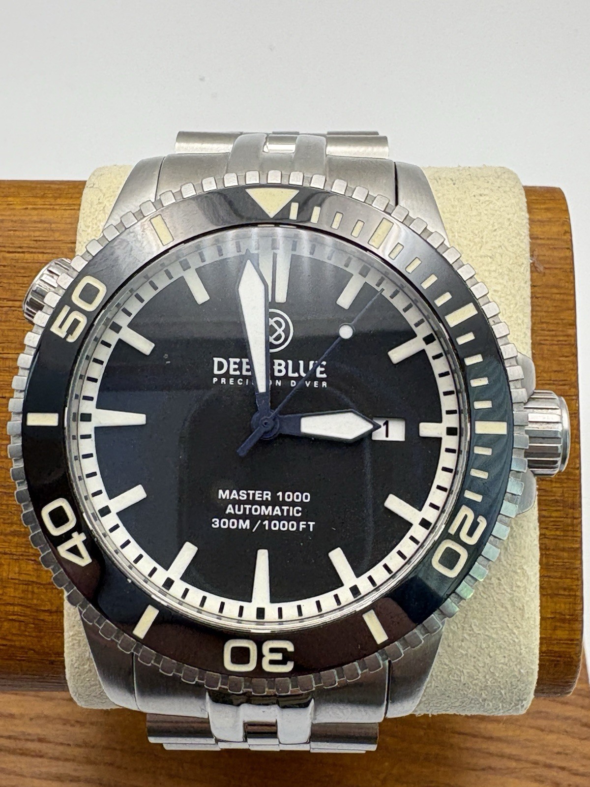 Deep Blue Precision, Men’s Diver Master 1000 Automatic Diver 44mm, 1000ft/300 m
