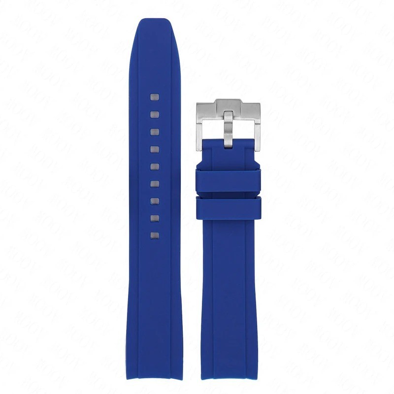 Curved End Rubber Strap 18/19/20/21/22mm Universal Silicone Watch Band Soft Spor