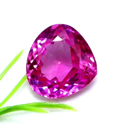 Natural Ceylon Pink Sapphire 19.10 Ct Pear Faceted Cut Certified Loose Gemstone