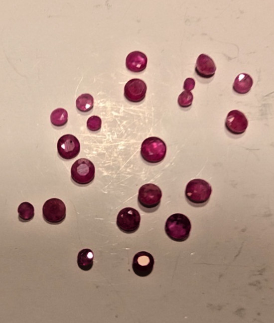 3.0 Cts Natural Pink Burma Rubies Round Gemstones Parcel