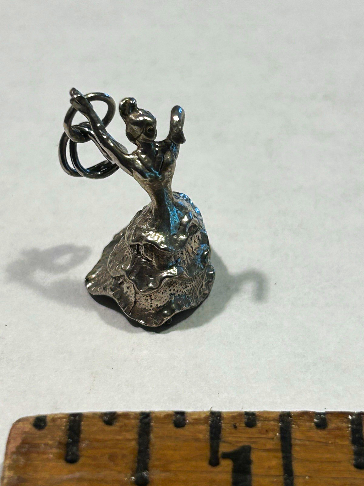 Silver Tone Bell Dangle Charm Pendant, Silver Metal Charm Jewelry