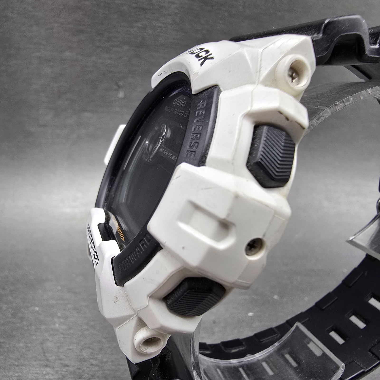 Casio G-Shock GWX-8900B Watch Men 53mm White Black Alarm Chronograph Solar Runs