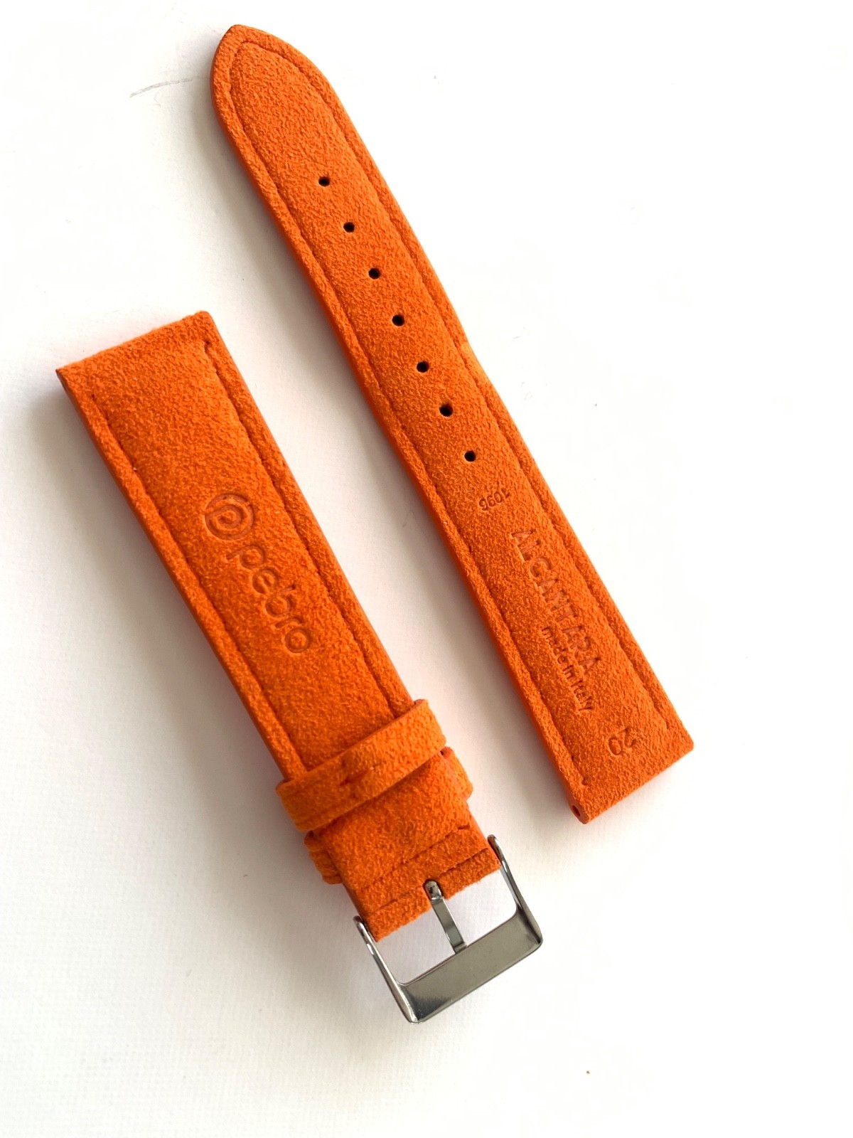 PEBRO ALCANTARA watch strap ORANGE 4 sizes 100% Vegan