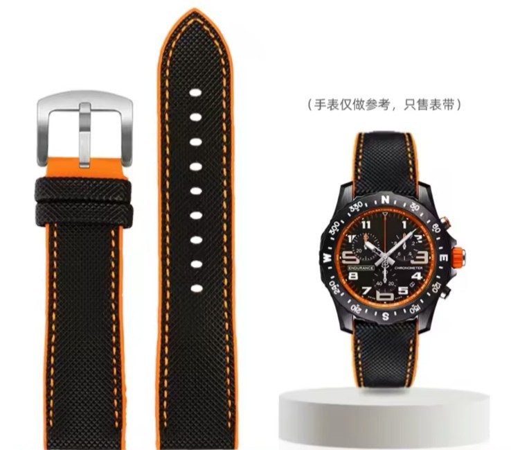 20/21/22/24mm Nylon Pattern Rubber Strap For TAG HEUER F1 Breitling Superocean