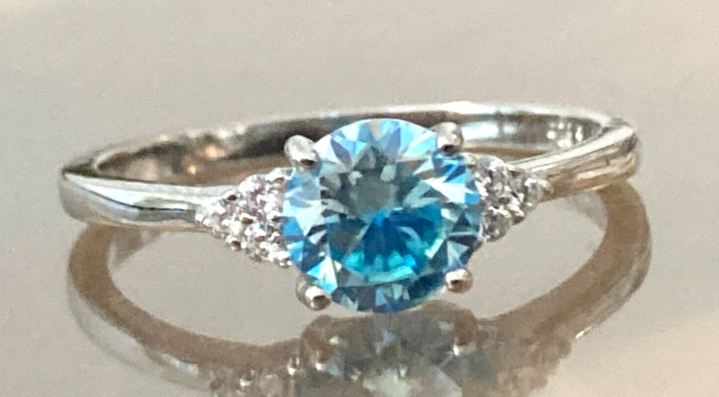 Moissanite Diamond Rings All Sizes & Colours 14k Gold or Rhodium Finish S925
