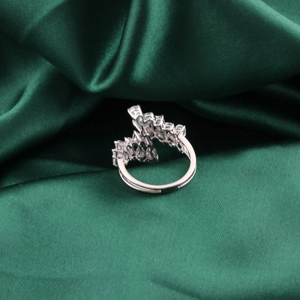 925 Silver moissinite fancy cut Ring , for regular and party use.