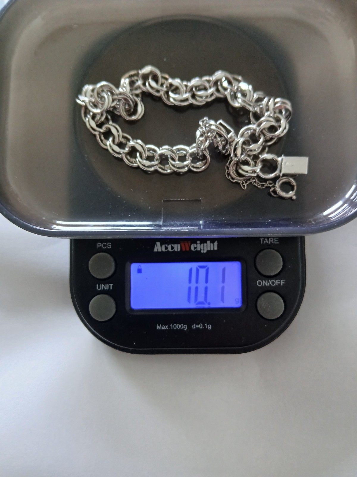 Vintage Elco 7 ” double cable link sterling starter charm bracelet 10 GRAMS
