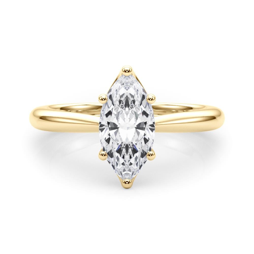 6-Prong Solitaire Marquise Engagement Ring VS F 0.50-0.75 Ct Lab Grown Diamond