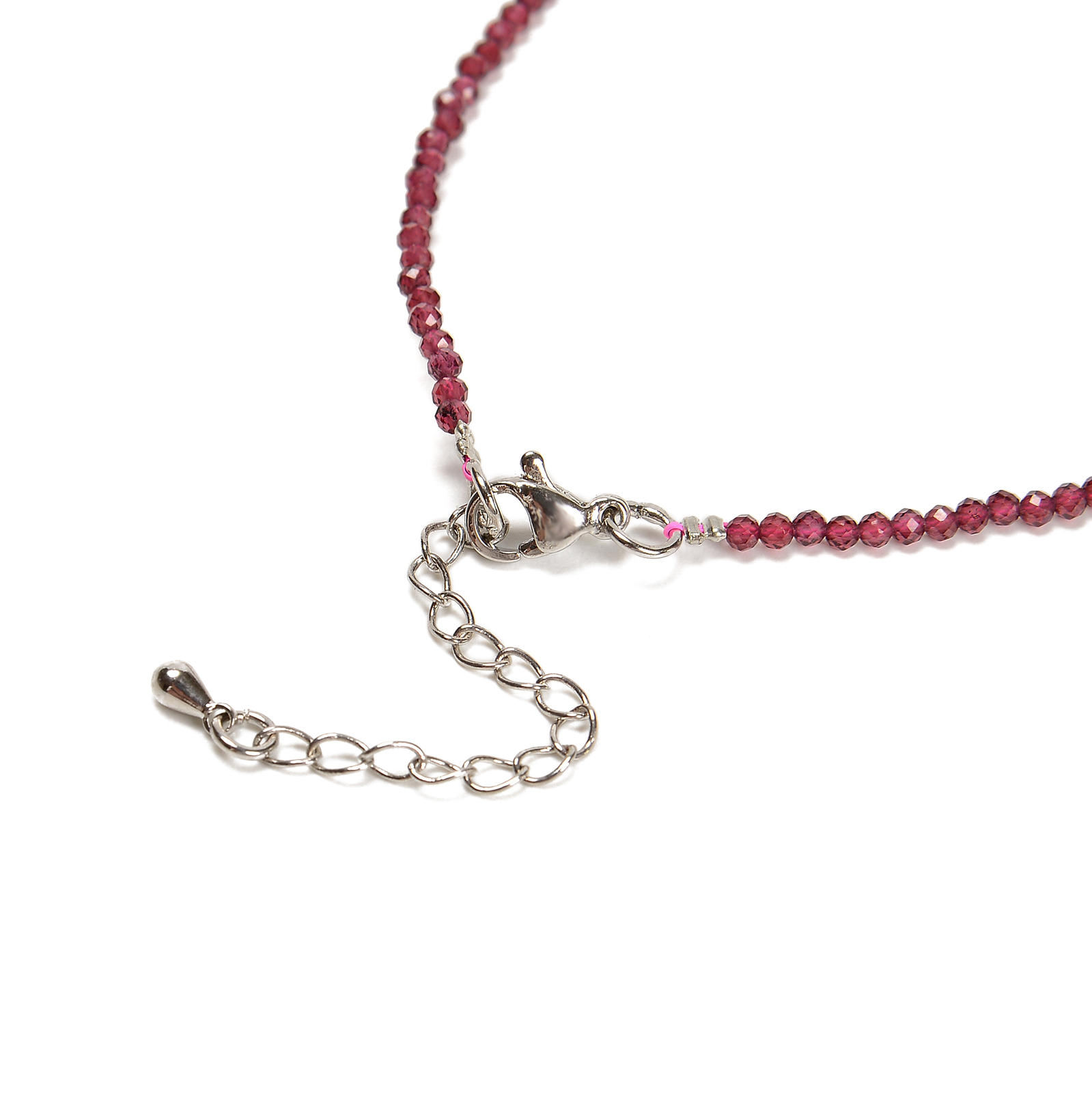 Natural 2mm Mixed Gemstones Faceted Round Beaded Anklet 9” Length Adjustable
