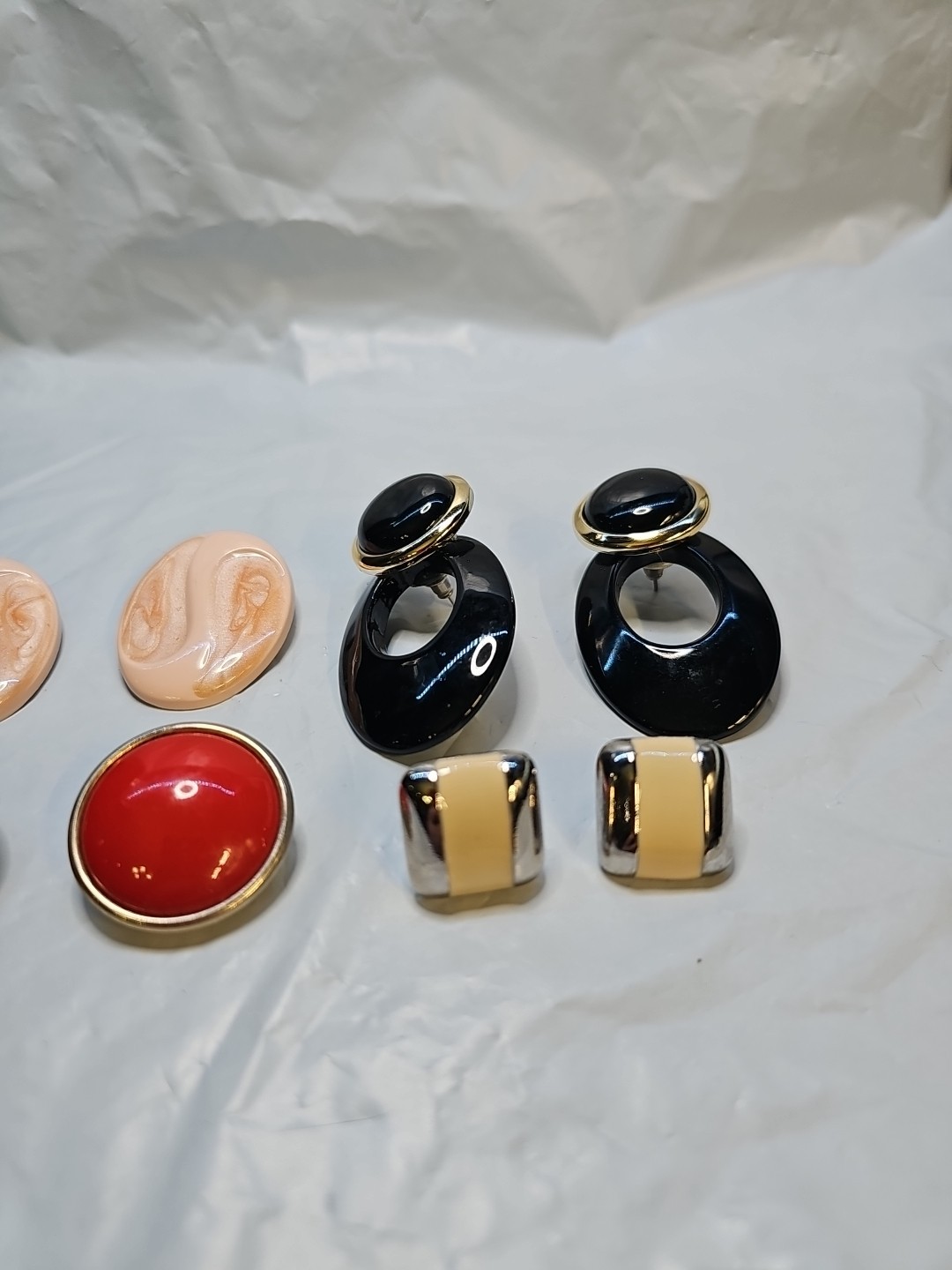 Mixed Lot Of 6 Pairs Vintage To Modern Earrings Various Styles & Materials Lot1