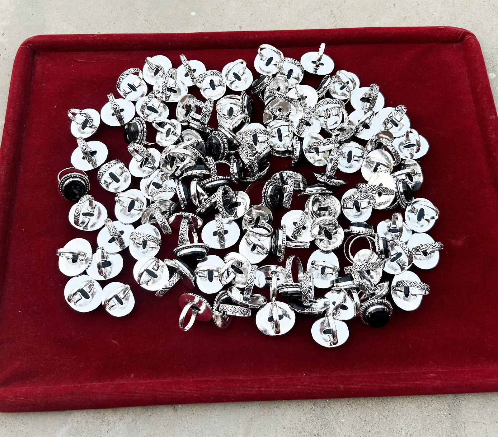 Wholesale Lot Black Onyx Gemstone Handmade Rings Jewelry For women