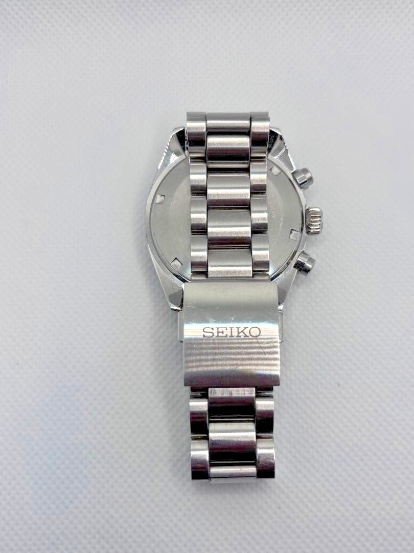 [☆Very Good++]SEIKO PROSPEX SPEEDTIMER SBDL085 Panda White Solar Chronograph