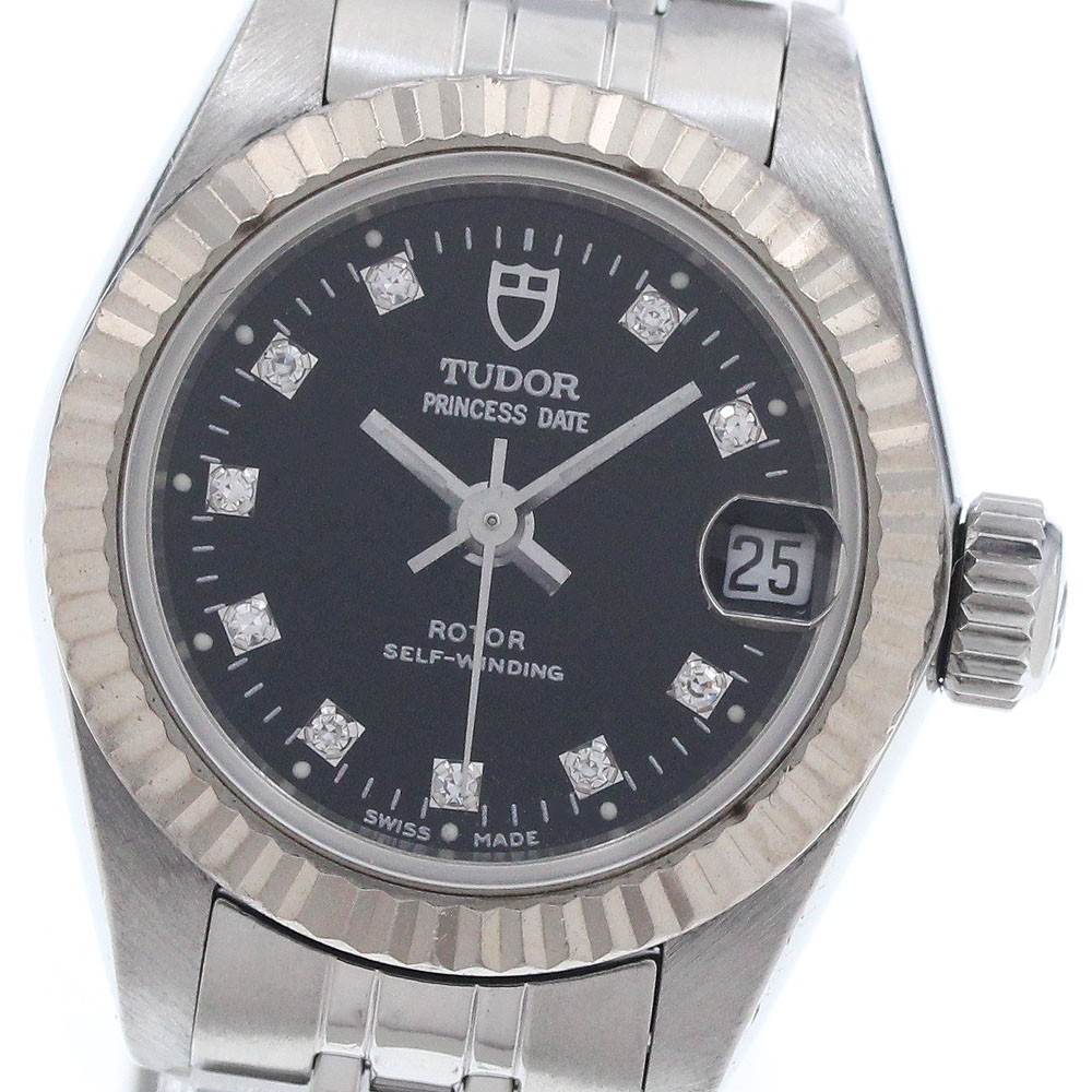 TUDOR Princess Date 92514 WG bezel 10P diamond Automatic Ladies Watch_956982