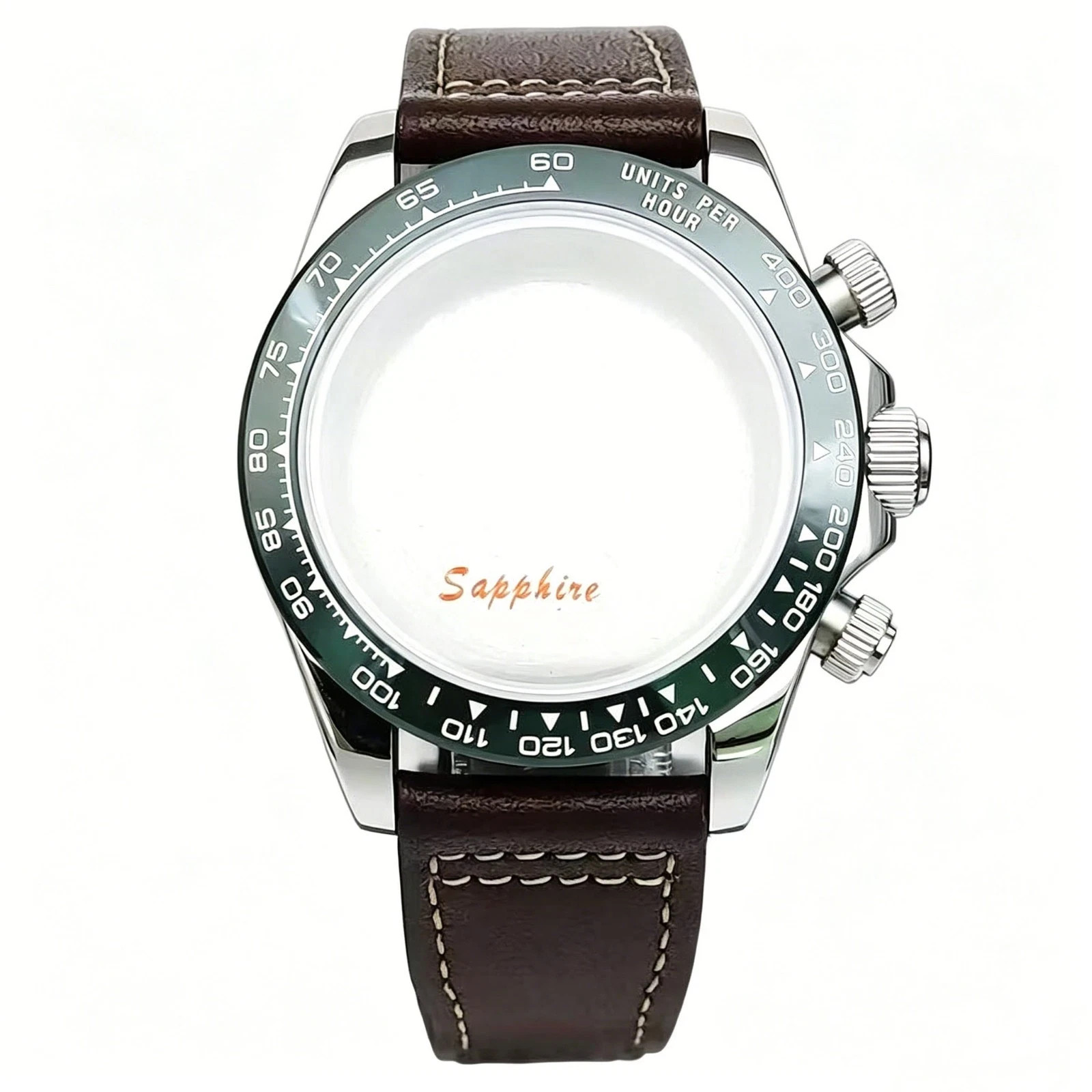40mm VK63 Chronograph Case Luminous Sapphire Waterproof Diver Style
