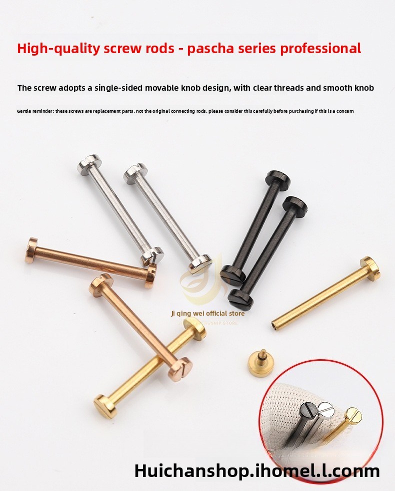 Stainless Steel Watch Strap Screw Rod Notch Strap Connect Rod for Cartier Pasha