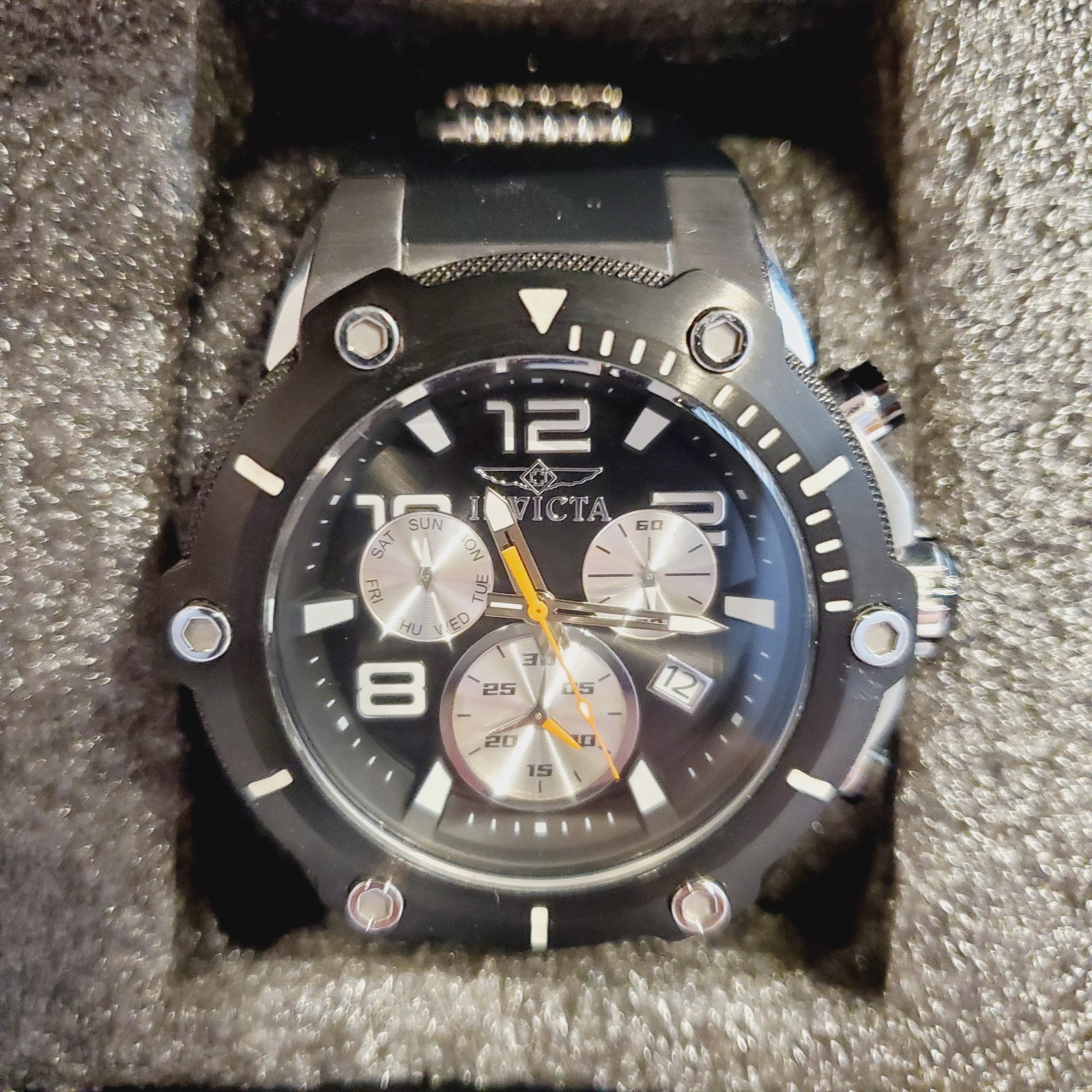 Invicta Speedway 52mm Stainless Steel 26mm Silicone Strap Watch with Case Works