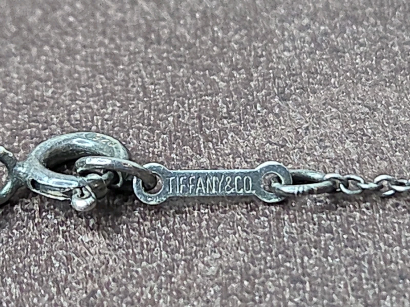 TIFFANY & CO ELSA PERETTI 925 STERLING SILVER TEARDROP NECKLACE