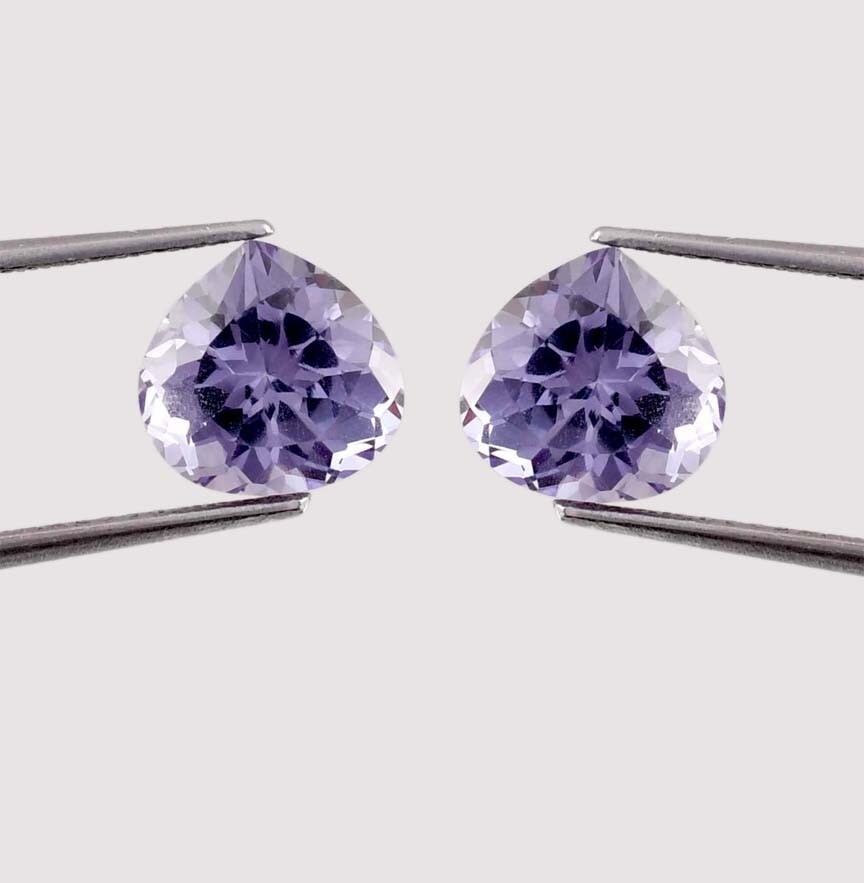 1 Pair 15 x 15 MM Flawless Natural Color Change Alexandrite Gems GIT Certified