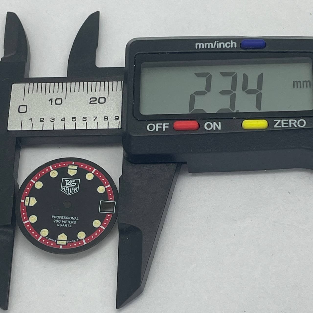 TAG HEUER PROFESSIONAL DIAL FOR QUARTZ WATCHES 23.4MM NON NUMERIC HOUR MARKS
