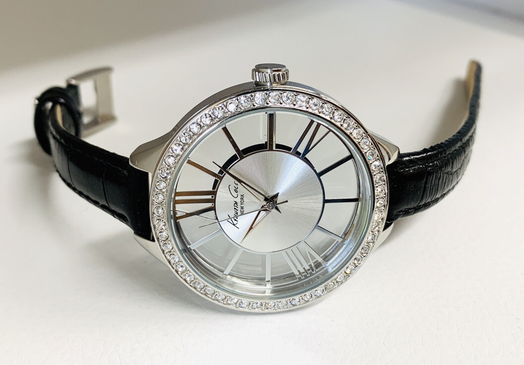 Kenneth Cole Women’s KC2866 Transparent Round See-Through Dial Watch 10018853