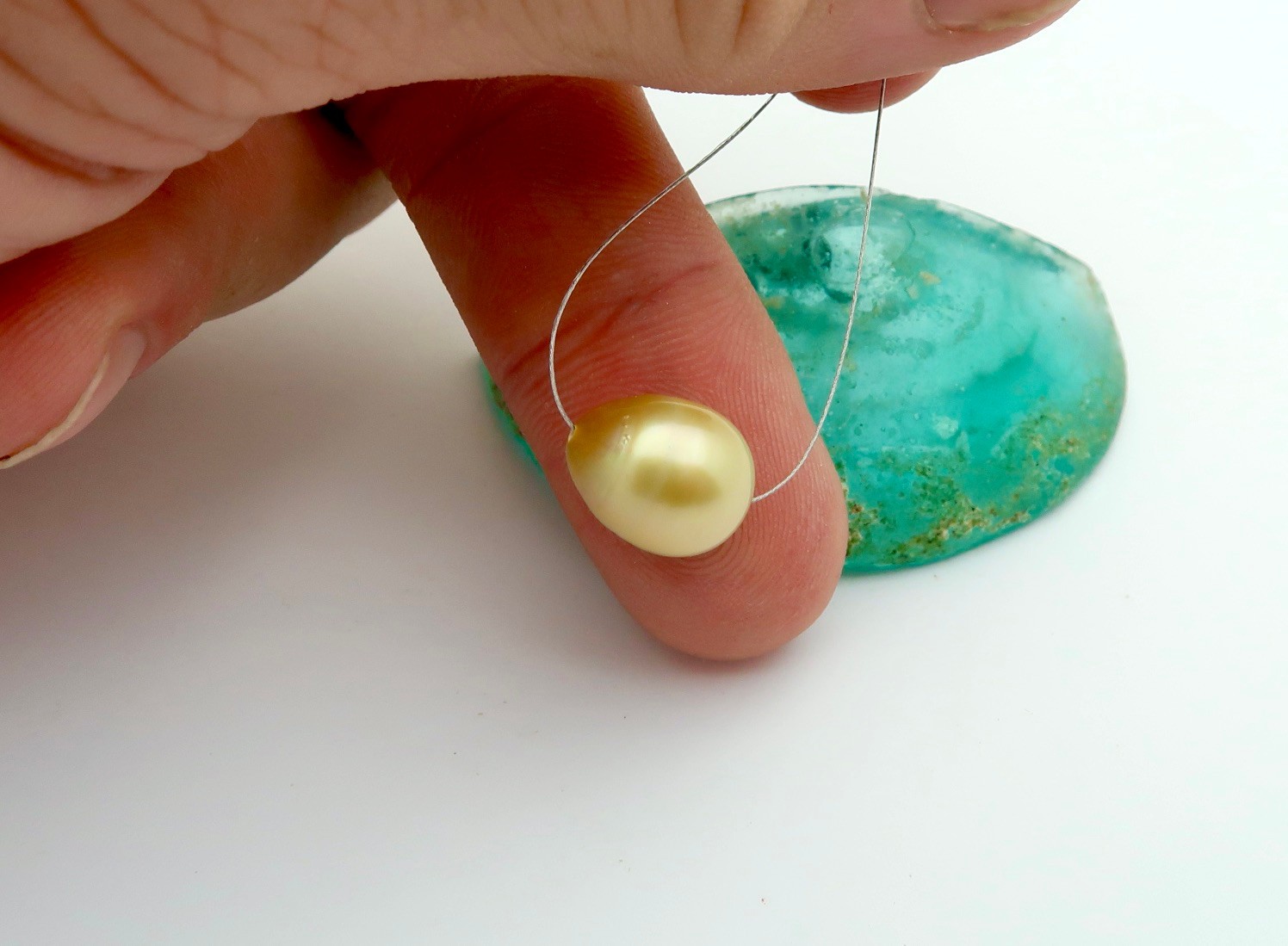 RARE EXOTIC GENUINE METALLIC GOLD SOUTH SEA PHILIPPINES CULTURED AA+ PEARL-10mm
