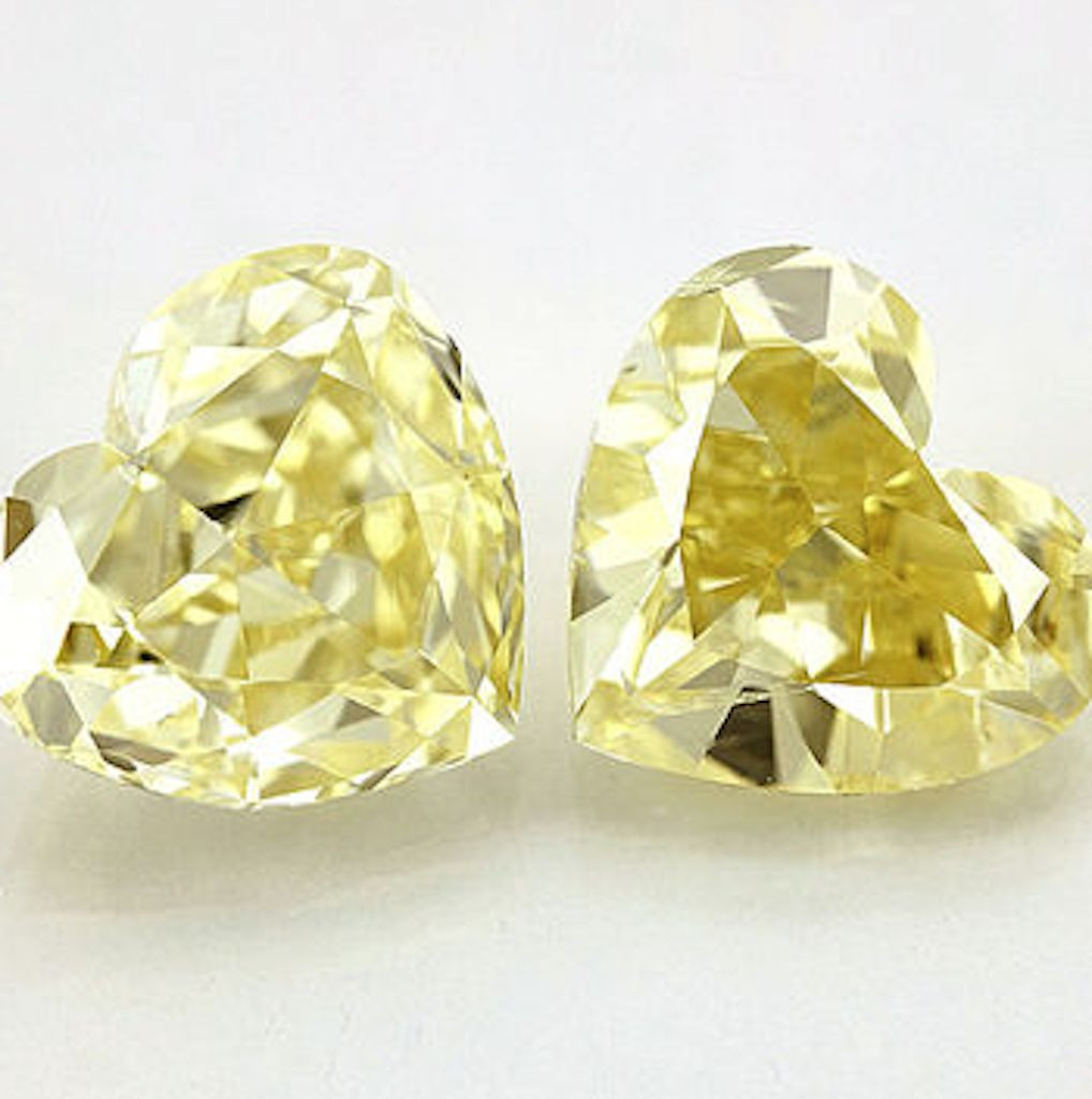 Cubic Zirconia Canary Yellow Heart 6A Top Quality Loose Stones (3x3mm – 20x20mm)