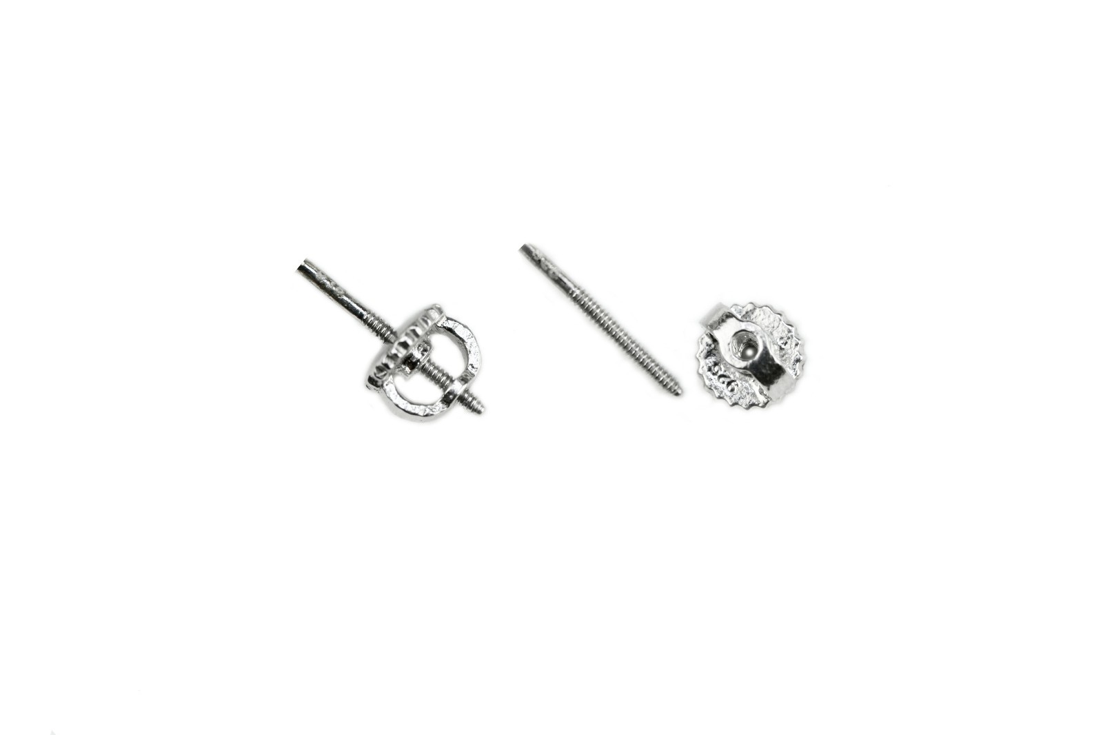 925 Sterling Silver Cubic Zirconia Micro Pave Square Kite Screw Back Earrings 03