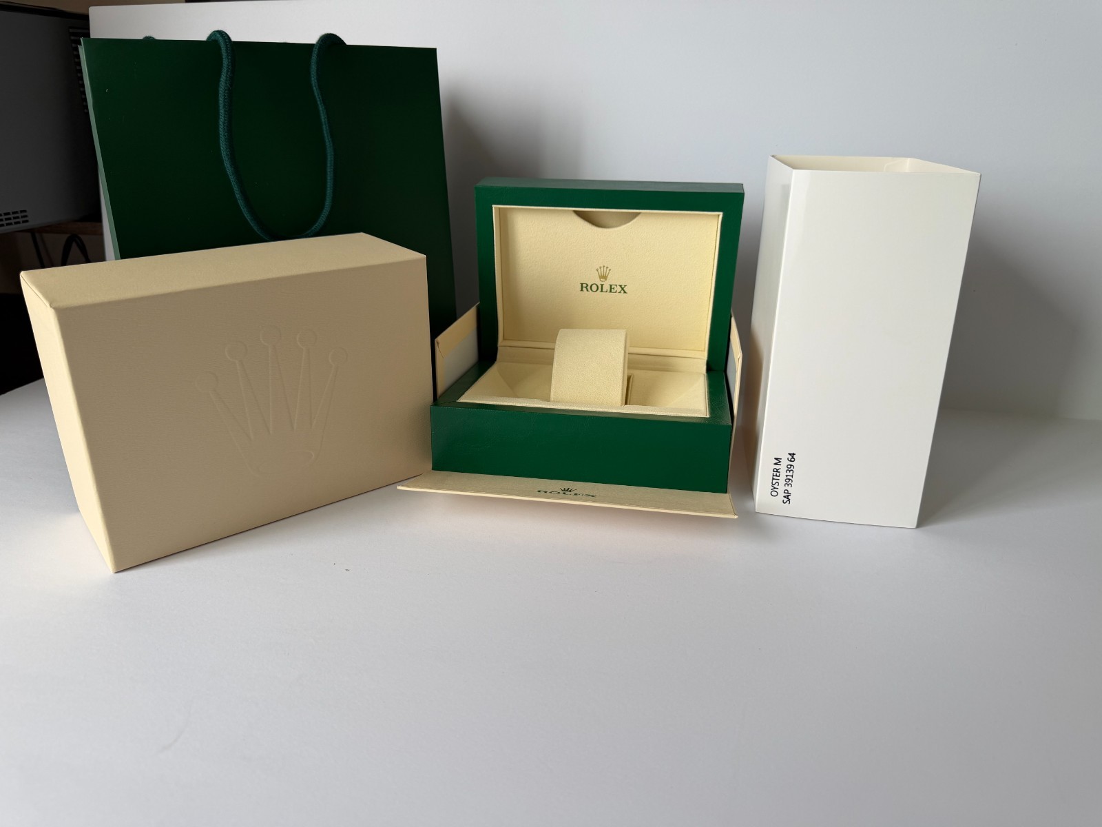Rolex Box Empty Storage Display Case Leather