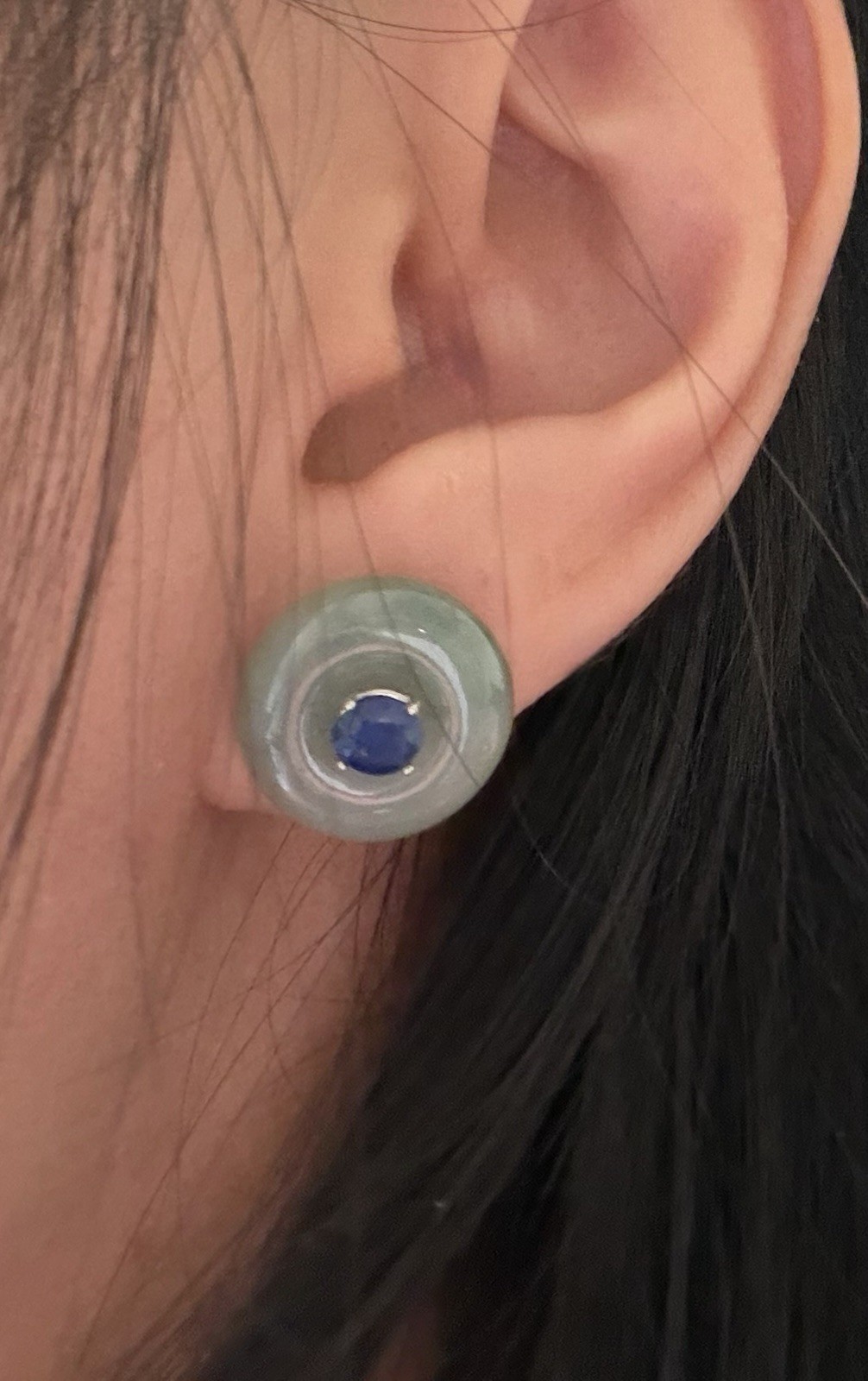 Natural Burma (Mogok) Unheated Sapphire 925 Silver Earrings
