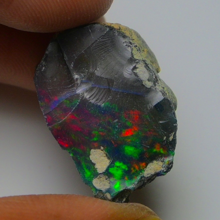 Black Opal Rough 12.45 Carats, Smoked Ethiopian Welo Opal Rough, Fire Opal Raw