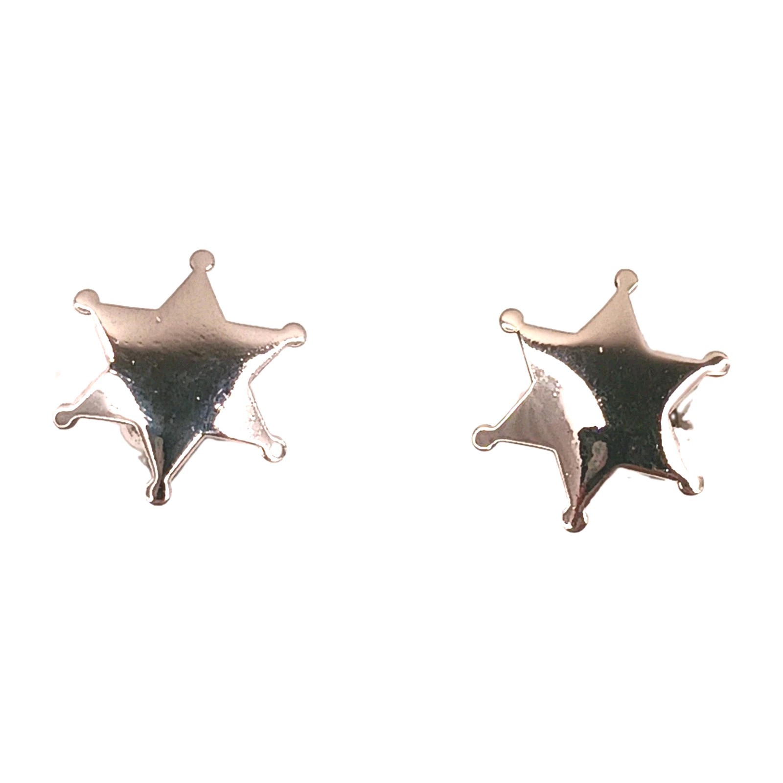 Cufflinks Vintage Silver Sheriff’s Star Set Classic Traditional Menswear