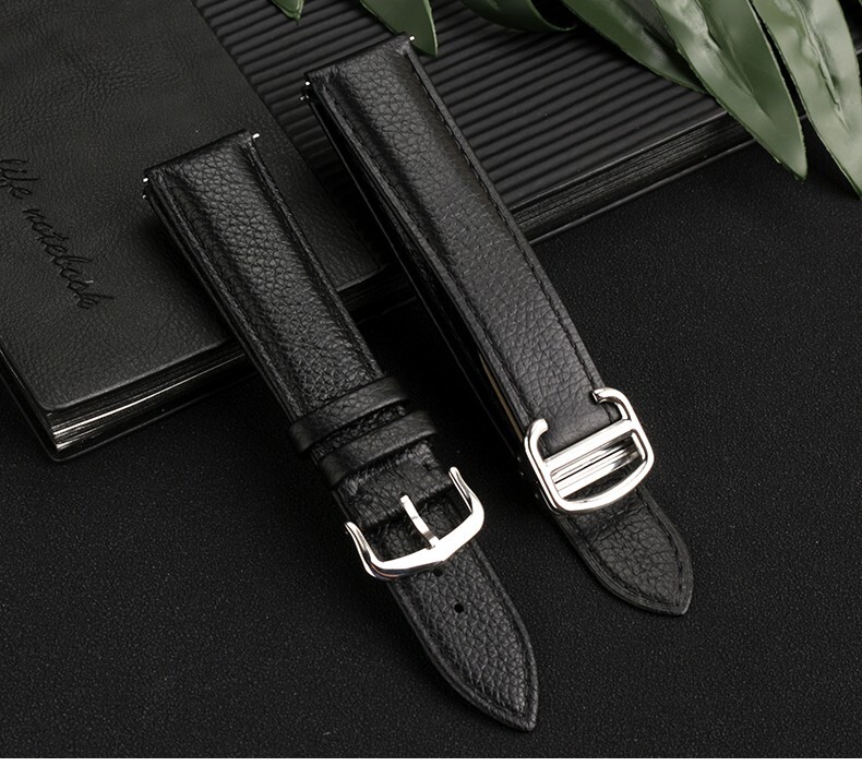 For Cartier Tank Must London Solo Genuine Leather Watch Strap Quick Disassembly