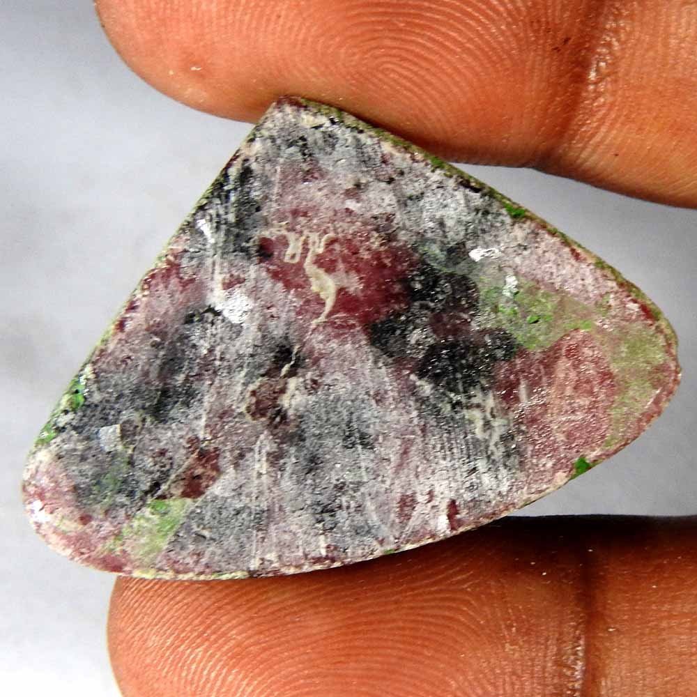 Natural Rhodonite Heart Cabochon Loose Gemstone 41.85 Ct 37x25x4 mm