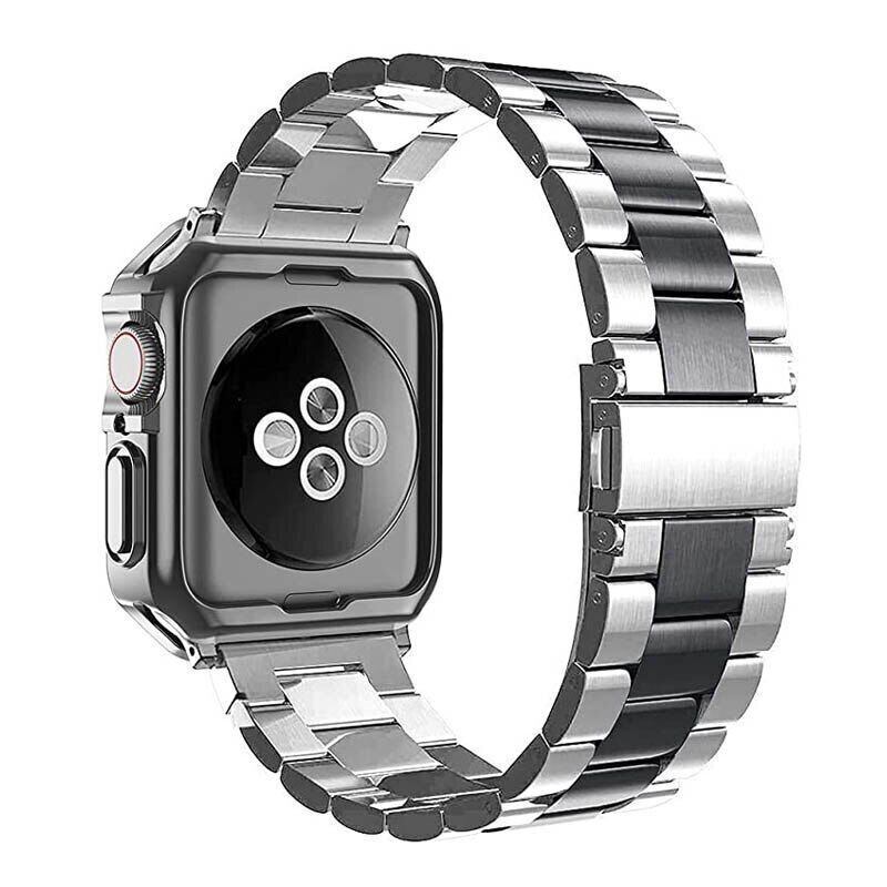 Stainless Steel Band Strap+TPU Case For Apple Watch Series 11 10 9 8 7 6 Ultra 3