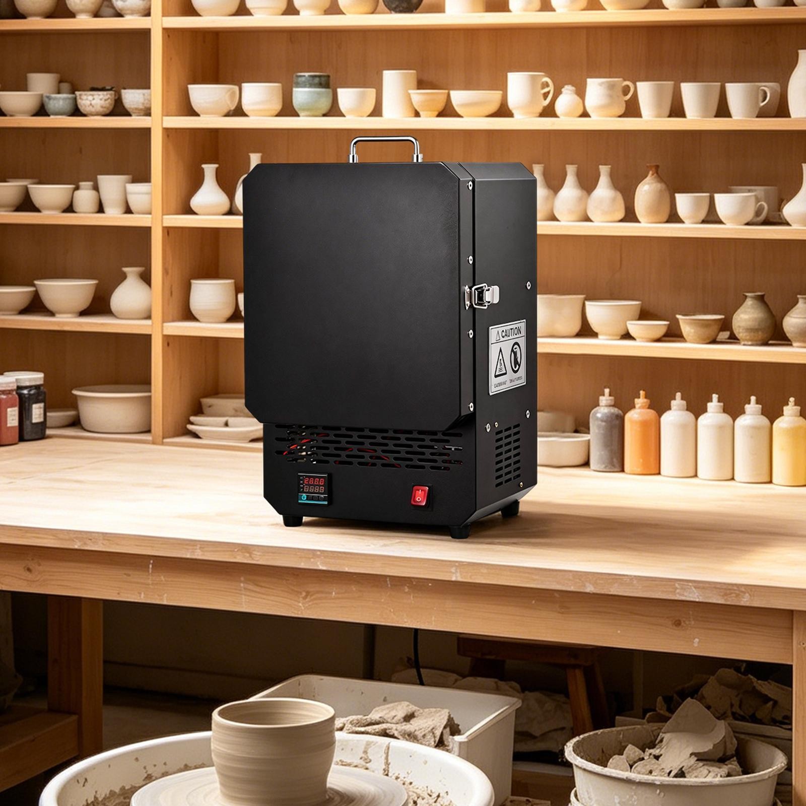 1500W 110V Electric Melting Furnace Tabletop Kiln 1200℃ Carbon Steel for Jewelry