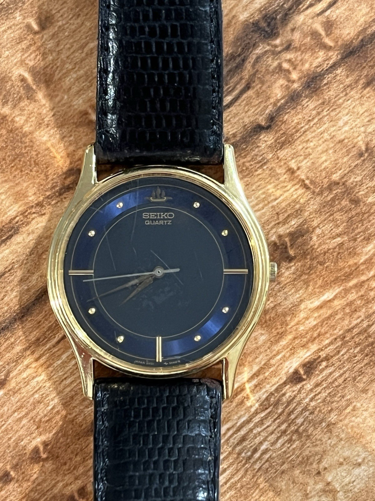 Rare Seiko 2K01-0010 2-Toned Space/Astro Variation Galaxy Ultra Thin Watch READ