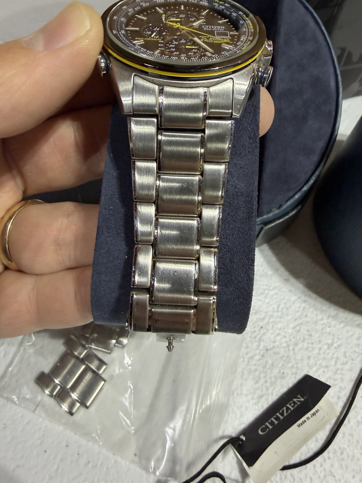 Citizen Men’s Blue Angels World Chronograph Eco Drive Watch AT8020-54L