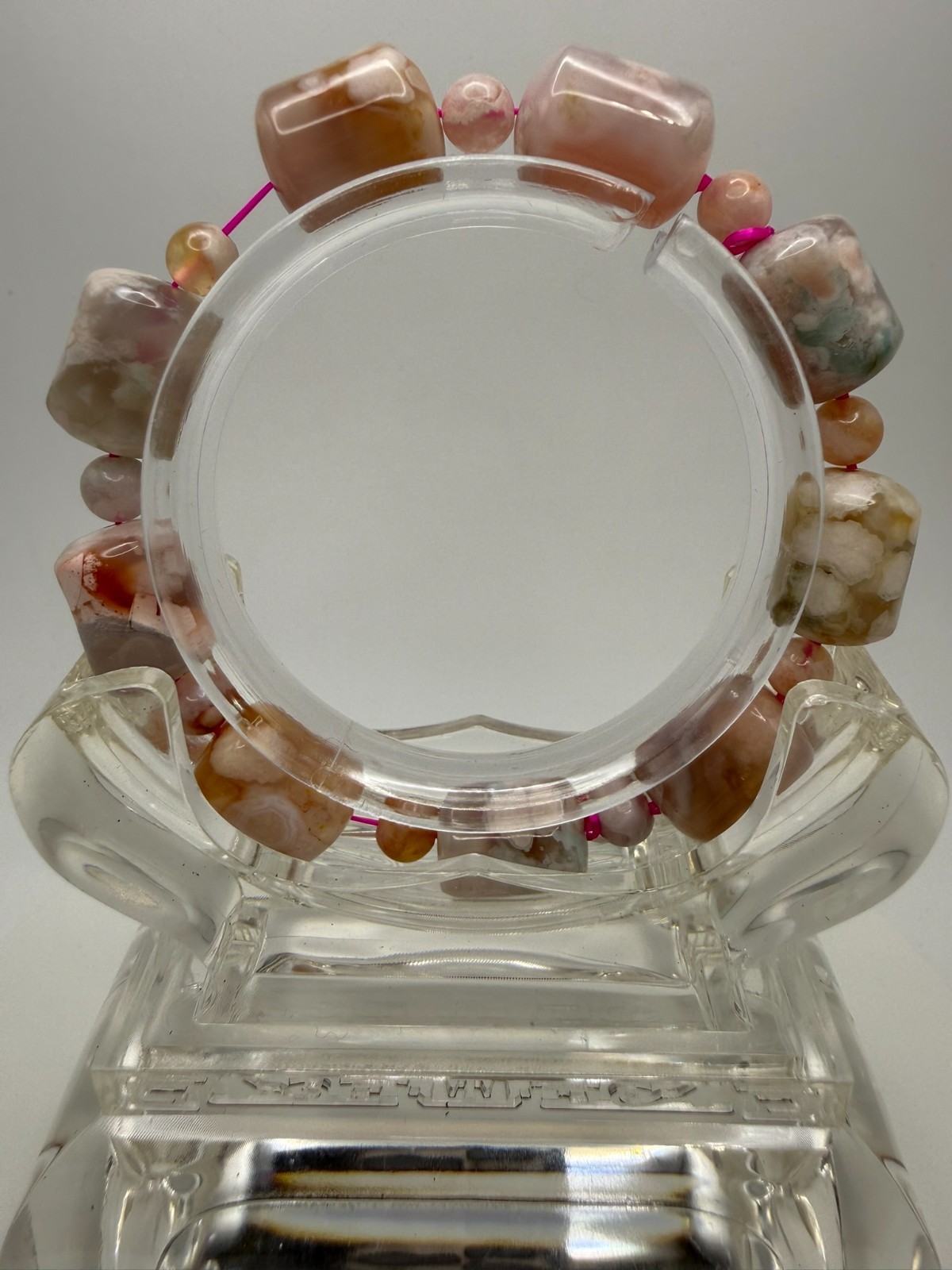 Natural Sakura Flower Agate – 12mm – B5-4189