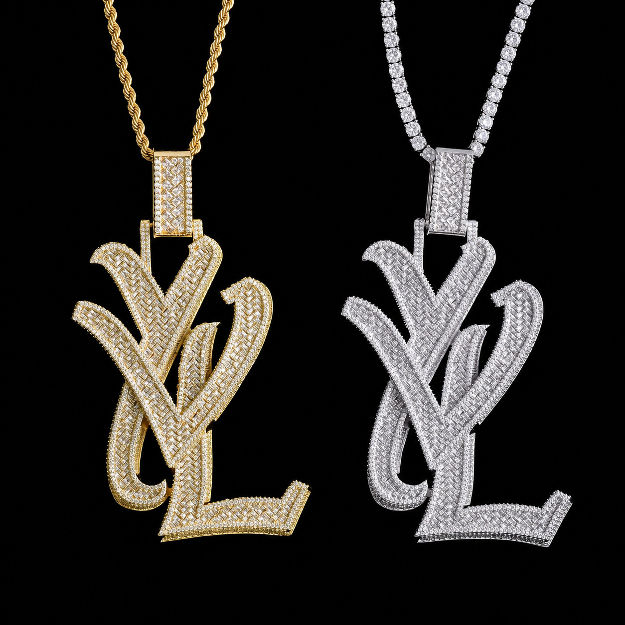 YVL Chain Custom Diamonds Playboi Carti Opium Necklace Ken Carson Hip Hop Rap