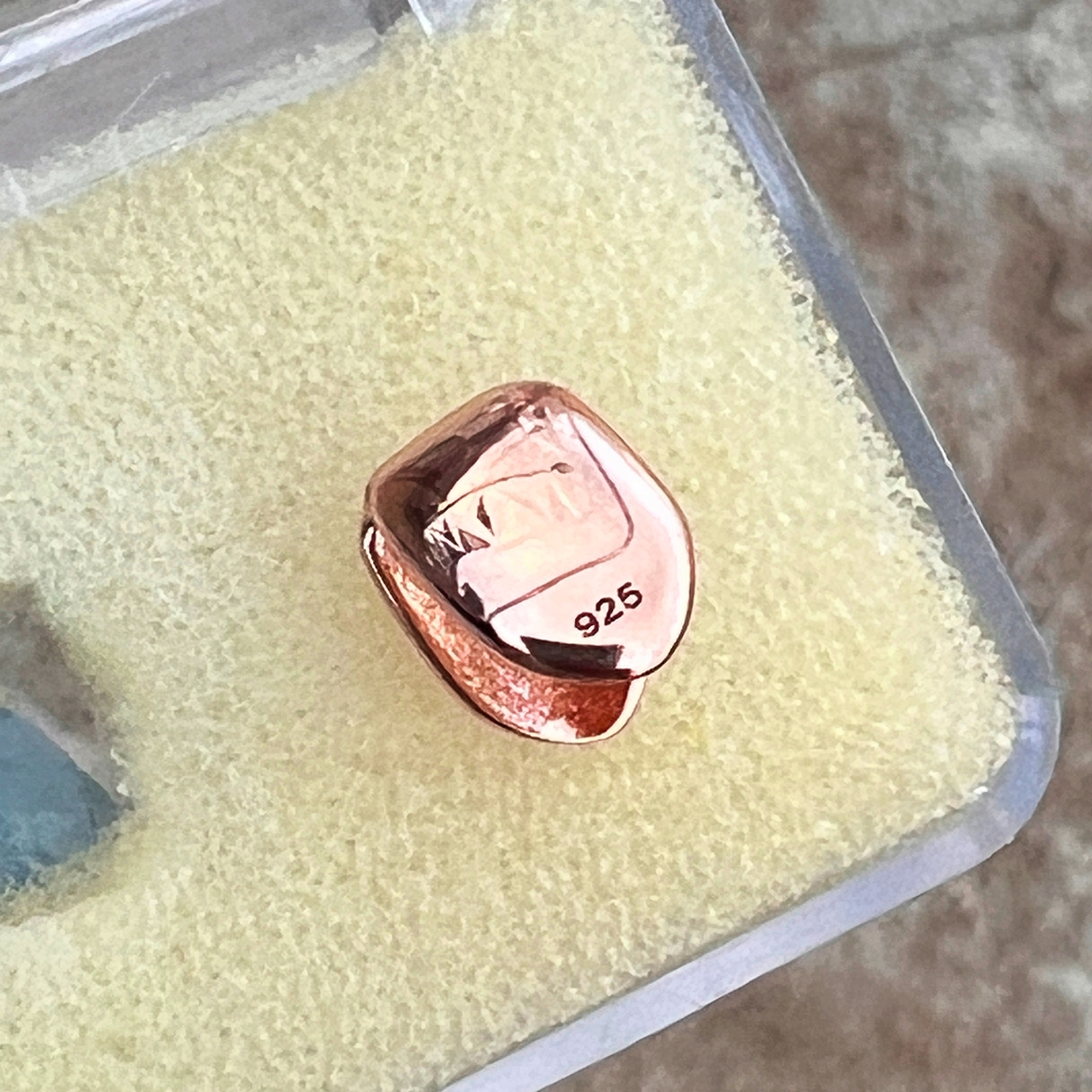 14K Rose Gold Plated Tooth Cap Real 925 Sterling Silver Single One Tooth Grillz