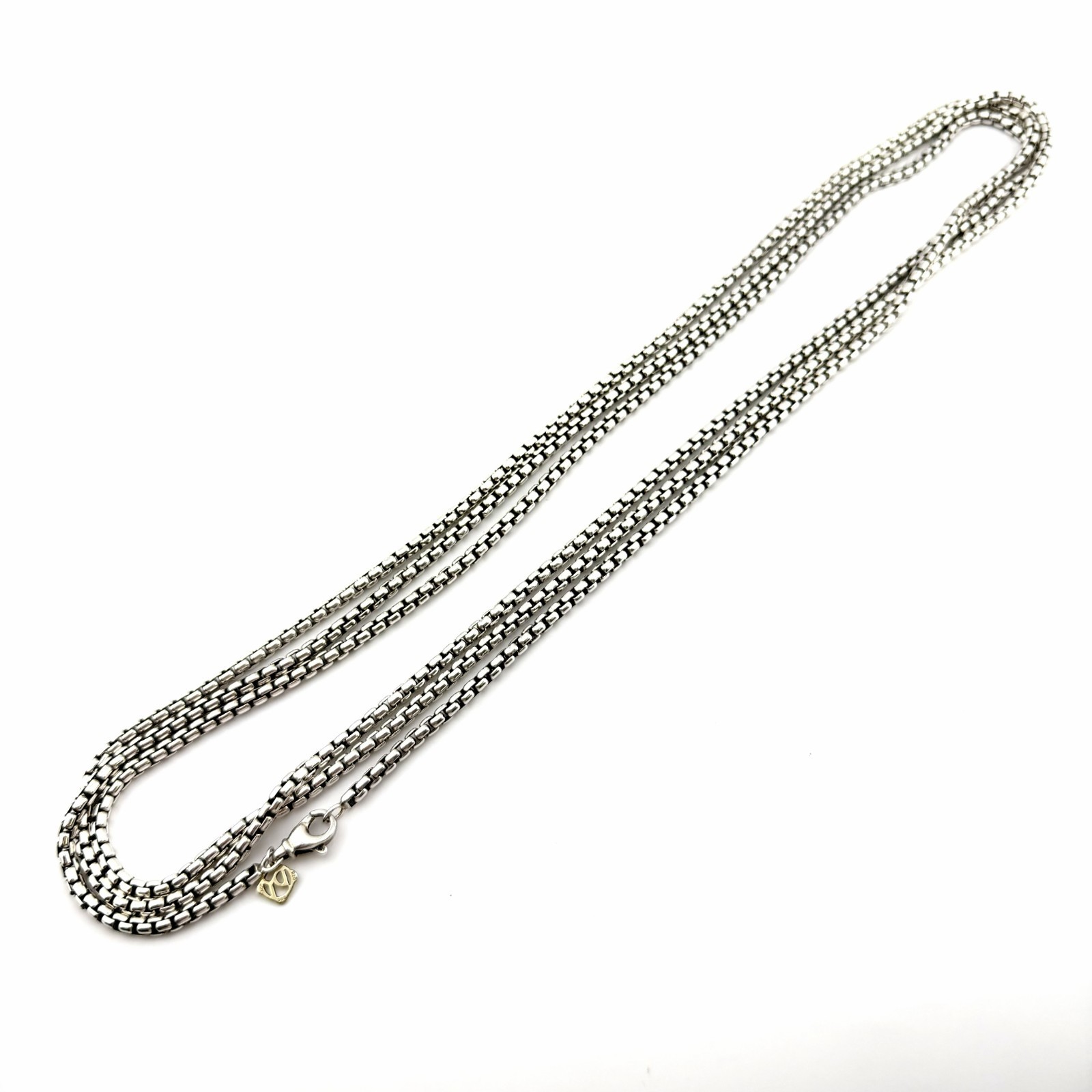 DAVID YURMAN 3.6 MM 72 INCH BOX CHAIN NECKLACE STERLING SILVER