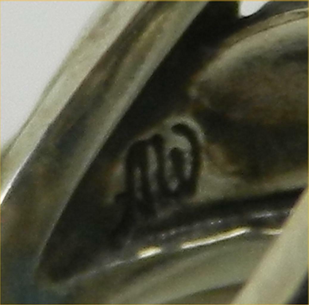 VINTAGE STERLING SILVER TURQUOISE NAJA RING SIGNED AW SIZE 6.25 – RARE -LB-C2342