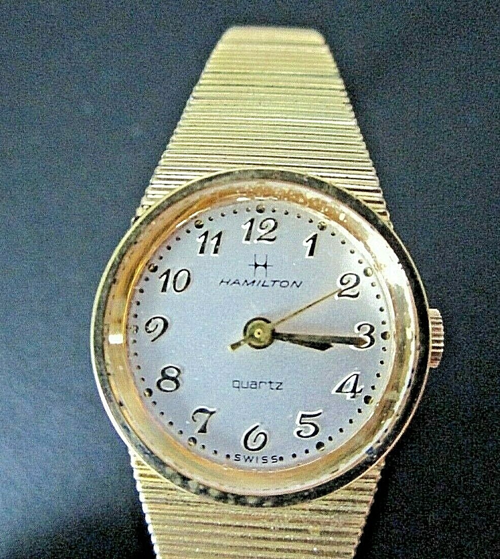 Vintage Ladies Hamilton Swiss 10K RGP Bezel Stamped #865079-Finesse 10KRGP Band