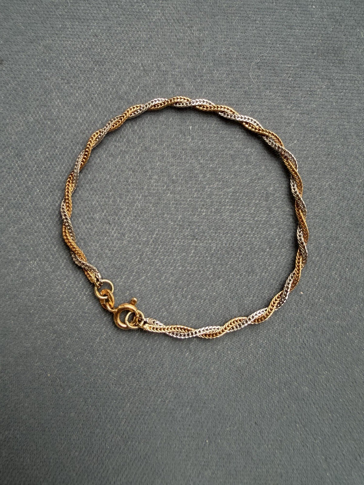 14k white and yellow gold bracelet preowned