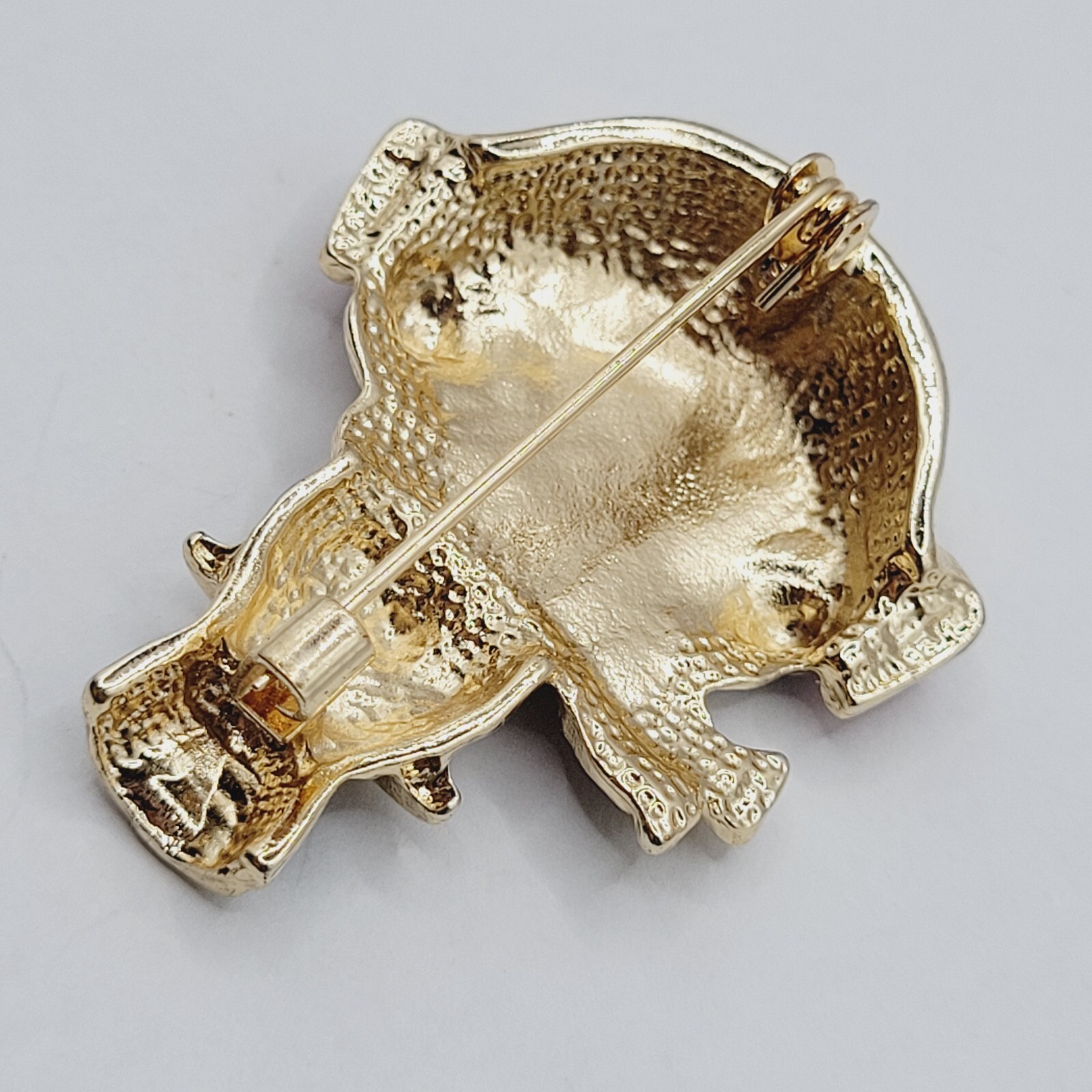 LET IT SNOW Metal and Enamel Snowman with Top Hat Scarf Gold Tone Brooch Pin